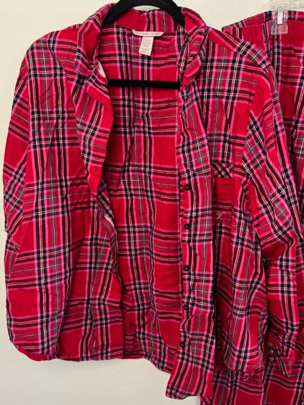 Victoria's Secret Red Plaid Flannel Pajama Set | Size XXL - Picture 2 of 5